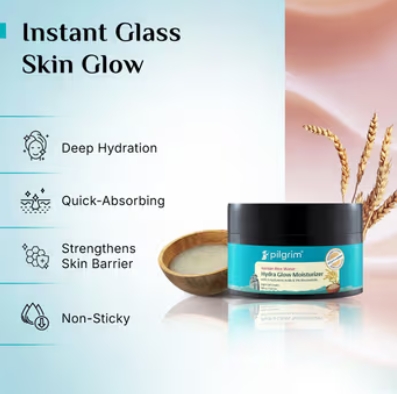 Pilgrim Korean Rice Water Hydra Glow Light Gel Moisturizer (100g) - Image 3